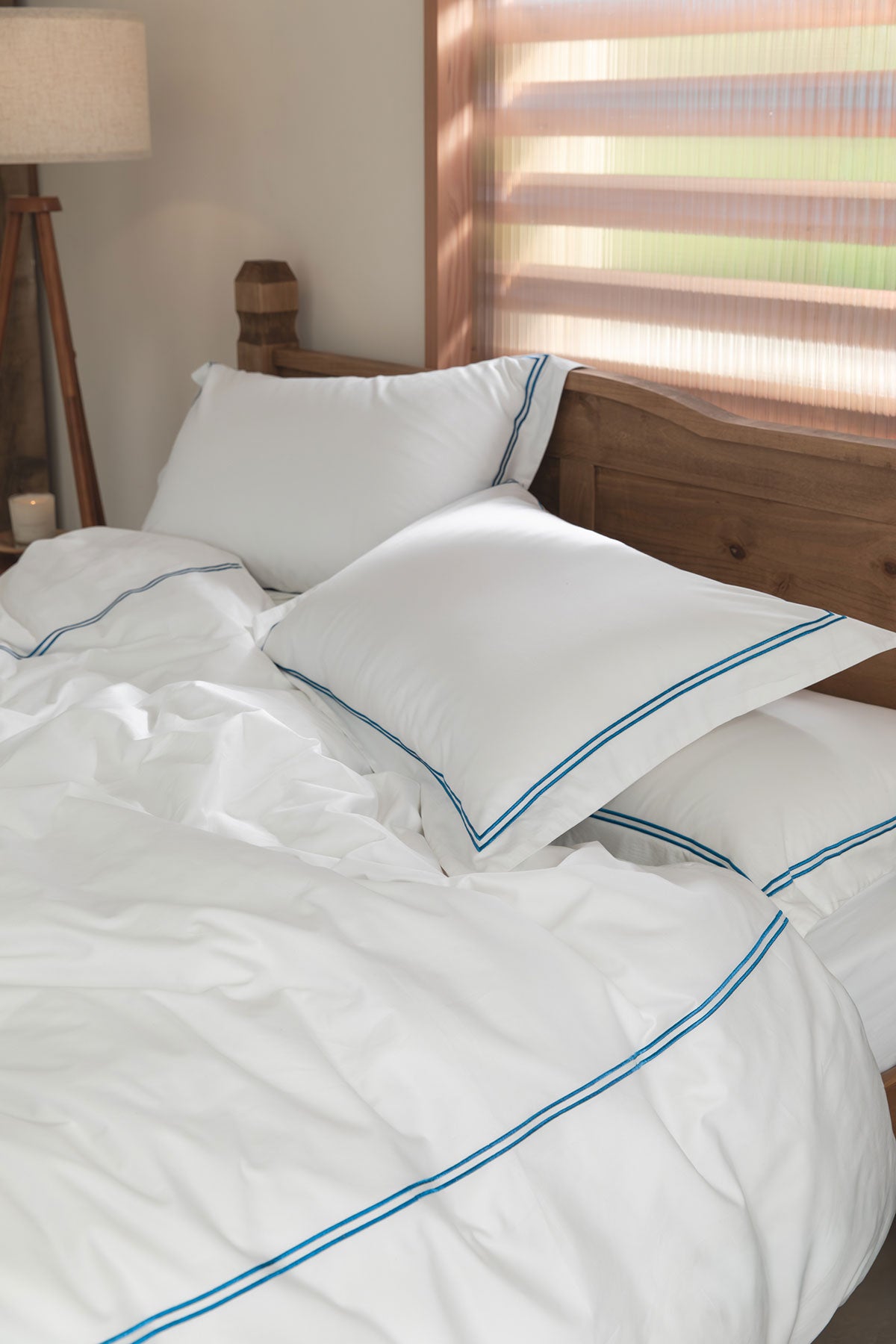 Blue 2 Row cord 400TC Bedding by Beaumont & Brown