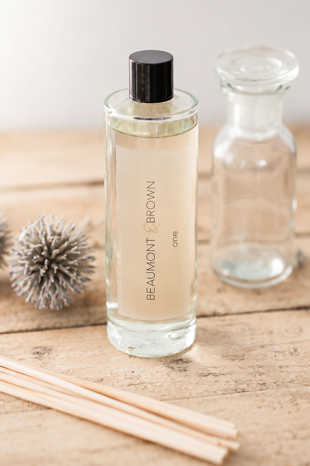 One- Lemongrass and Marjoram Reed Diffuser by Beaumont & Brown.