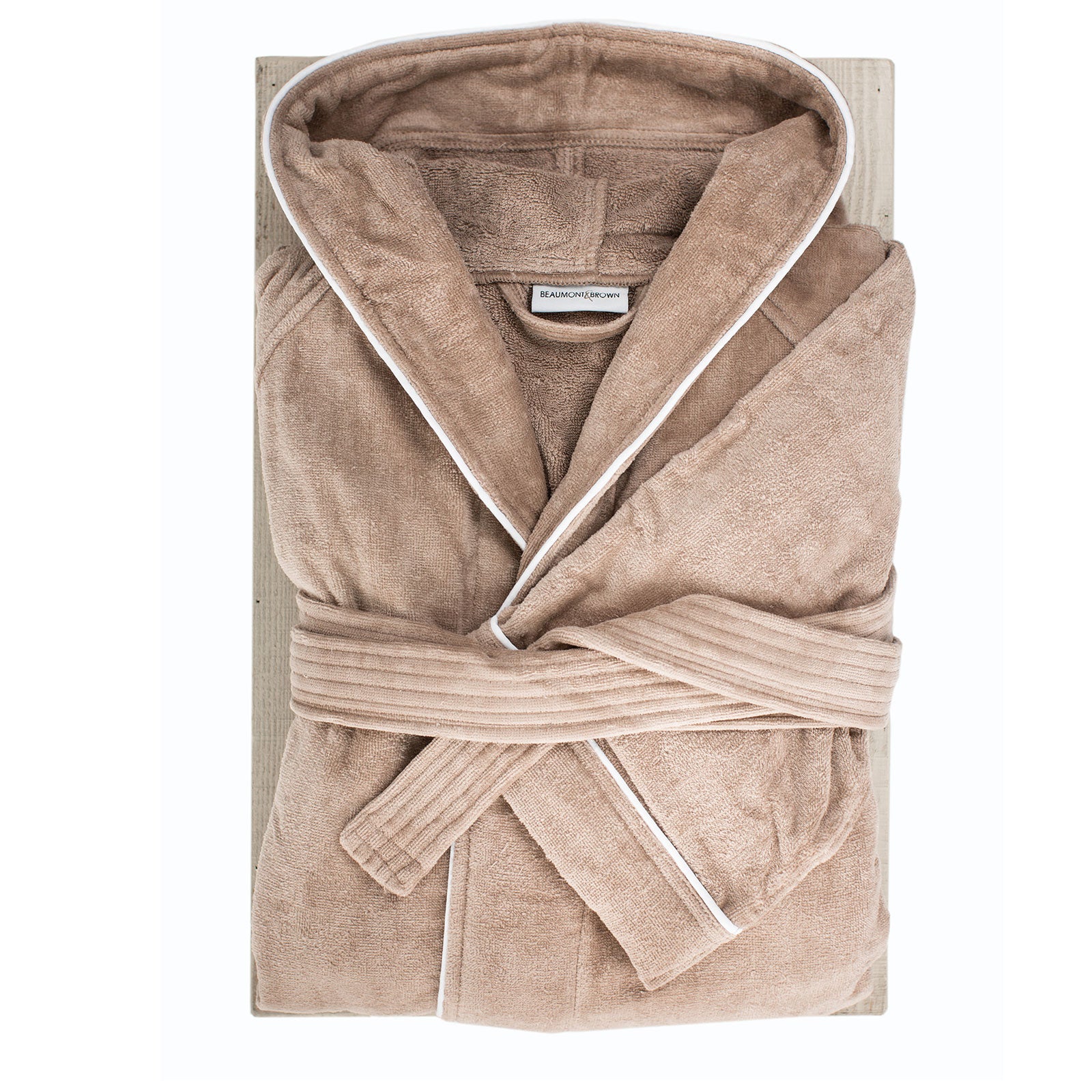 Latte Hooded Bath Robe.