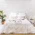 Silver 2 Row cord 400TC Bedding Set