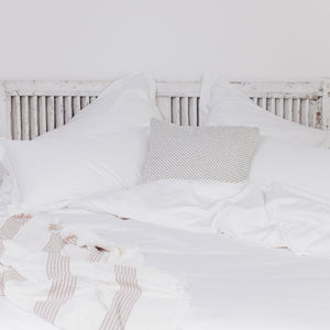 White 2 Row Corded Pillowcases from Beaumont & Brown