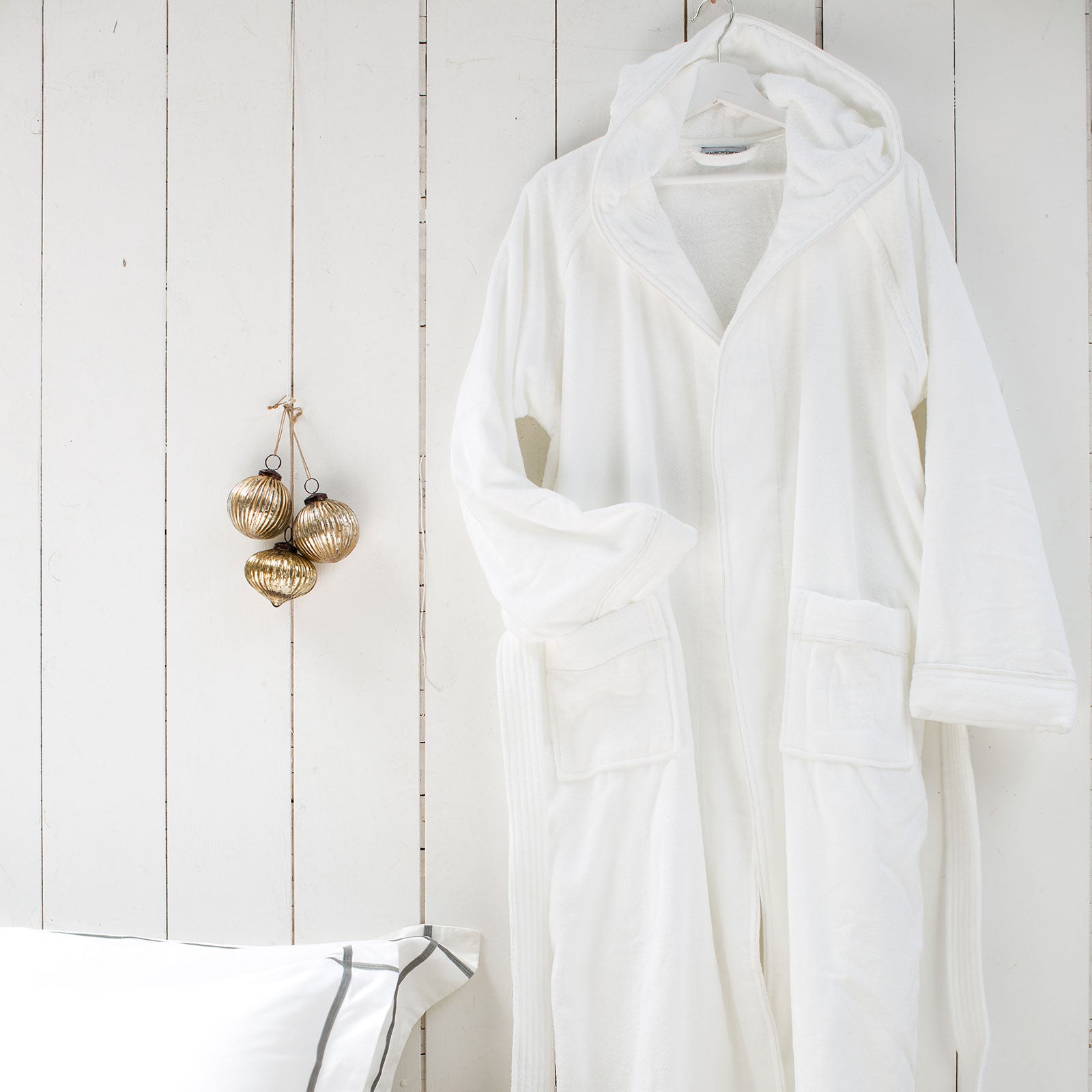 White Hooded Bath Robe