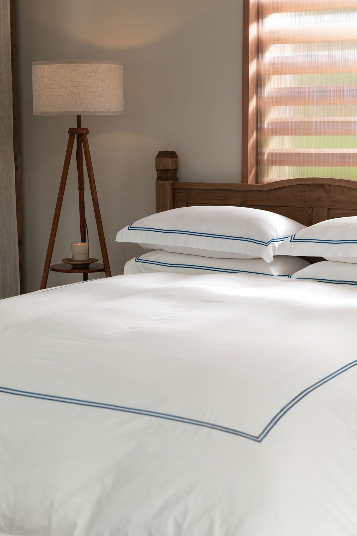 Blue 2 Row cord 400TC Bedding by Beaumont & Brown