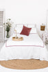 Red 2 Row Cord 400TC Bedding Set