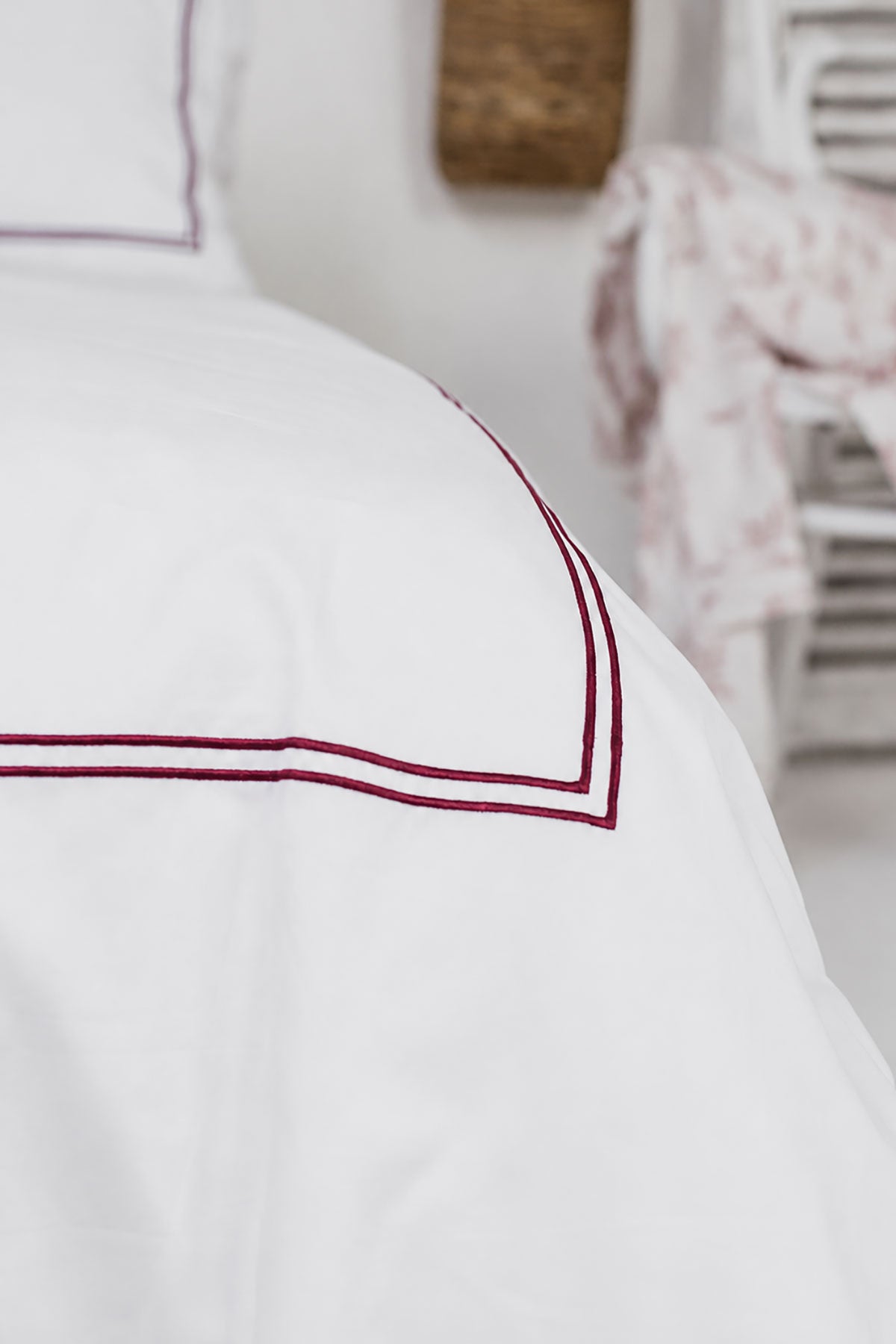 Red 2 Row Cord 400TC Bedding by Beaumont & Brown