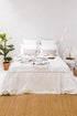 Silver 2 Row cord 400TC Bedding Set