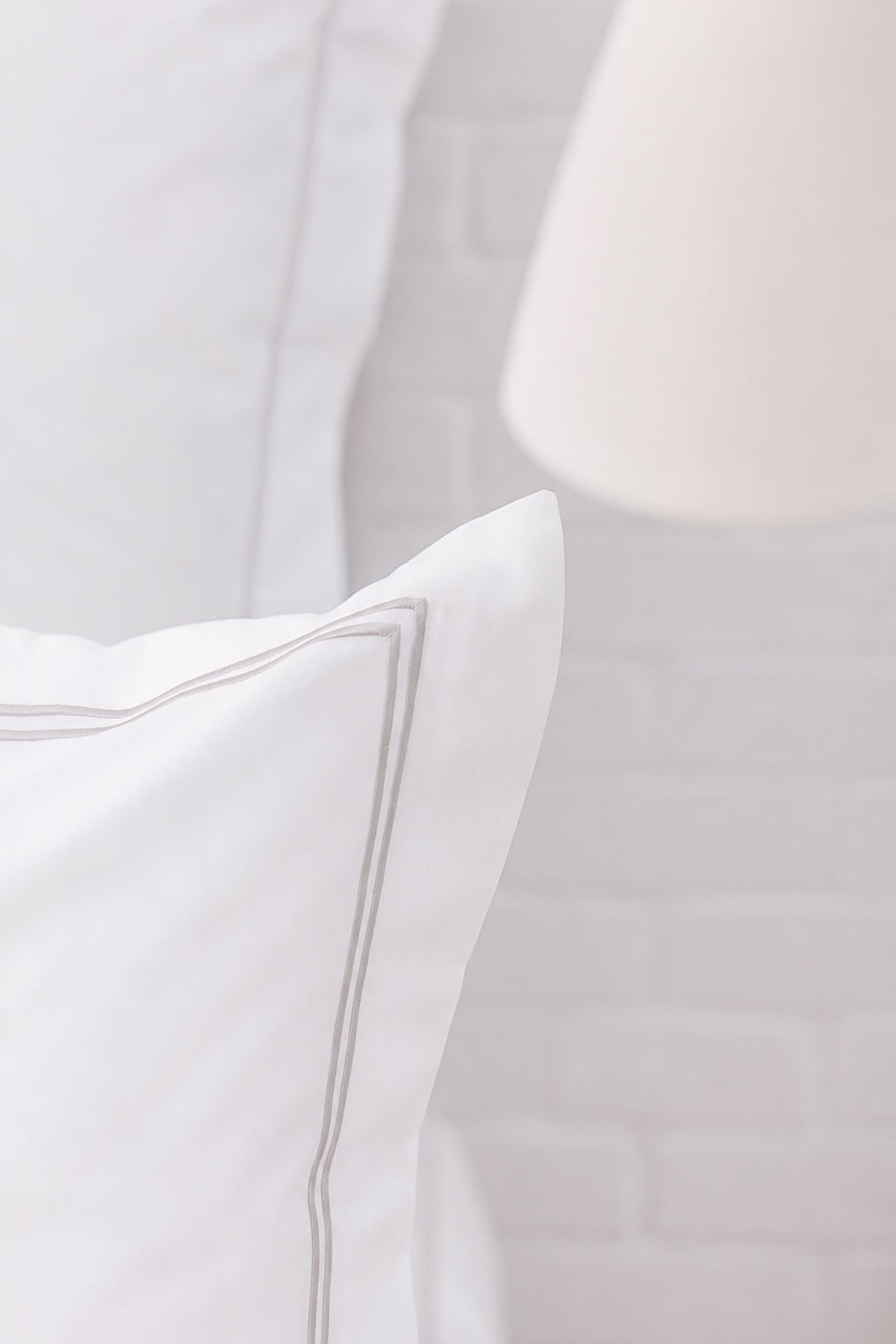 Silver 2 Row cord 400TC Bedding by Beaumont & Brown