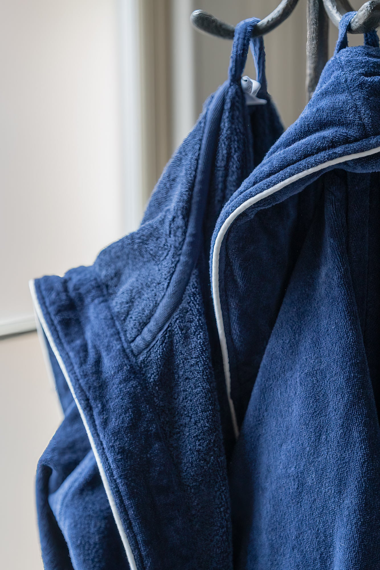 Blue Hooded Bath Robe | Beaumont & Brown Blue Hooded Bath Robe | Beaumont & Brown