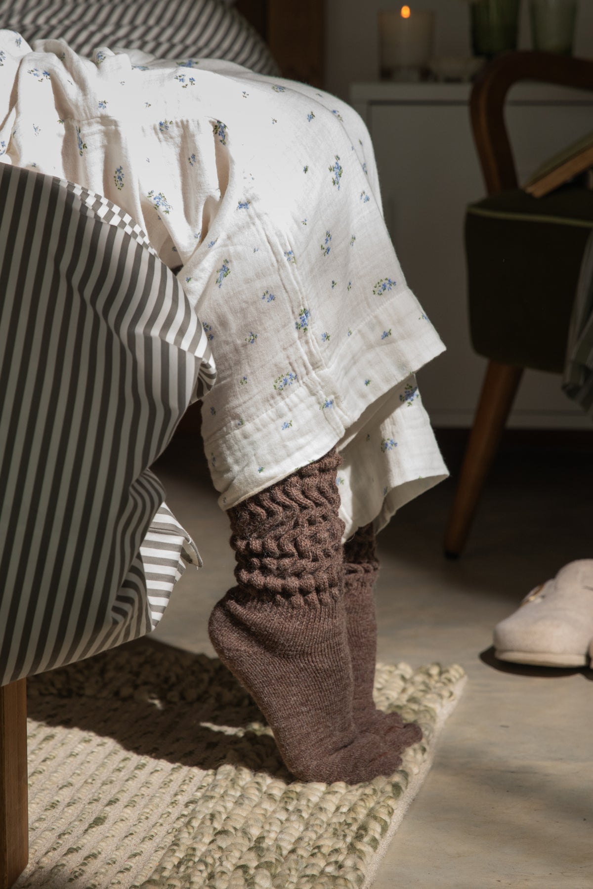 Alpaca Bed Socks- Umber