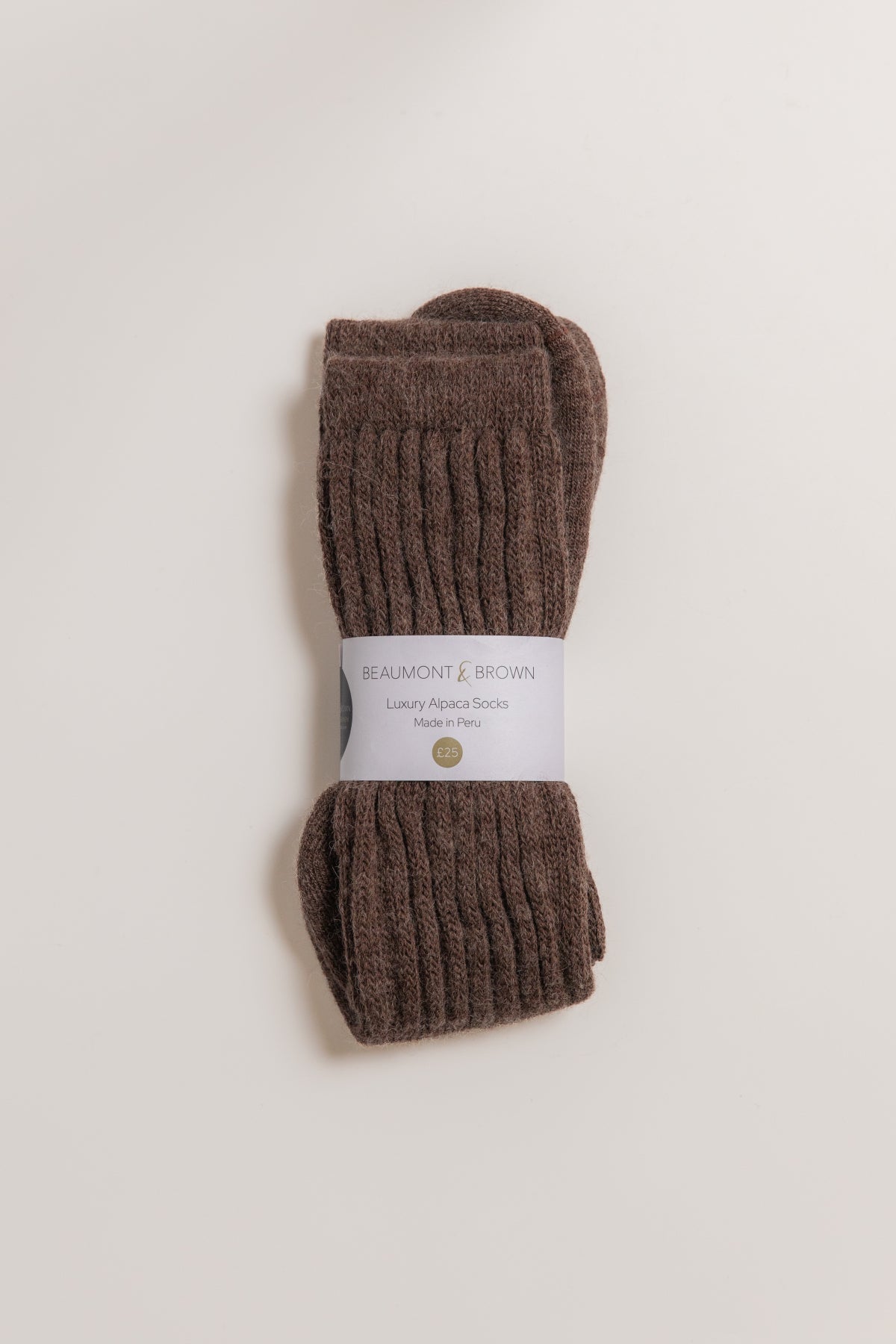 Alpaca Bed Socks- Umber