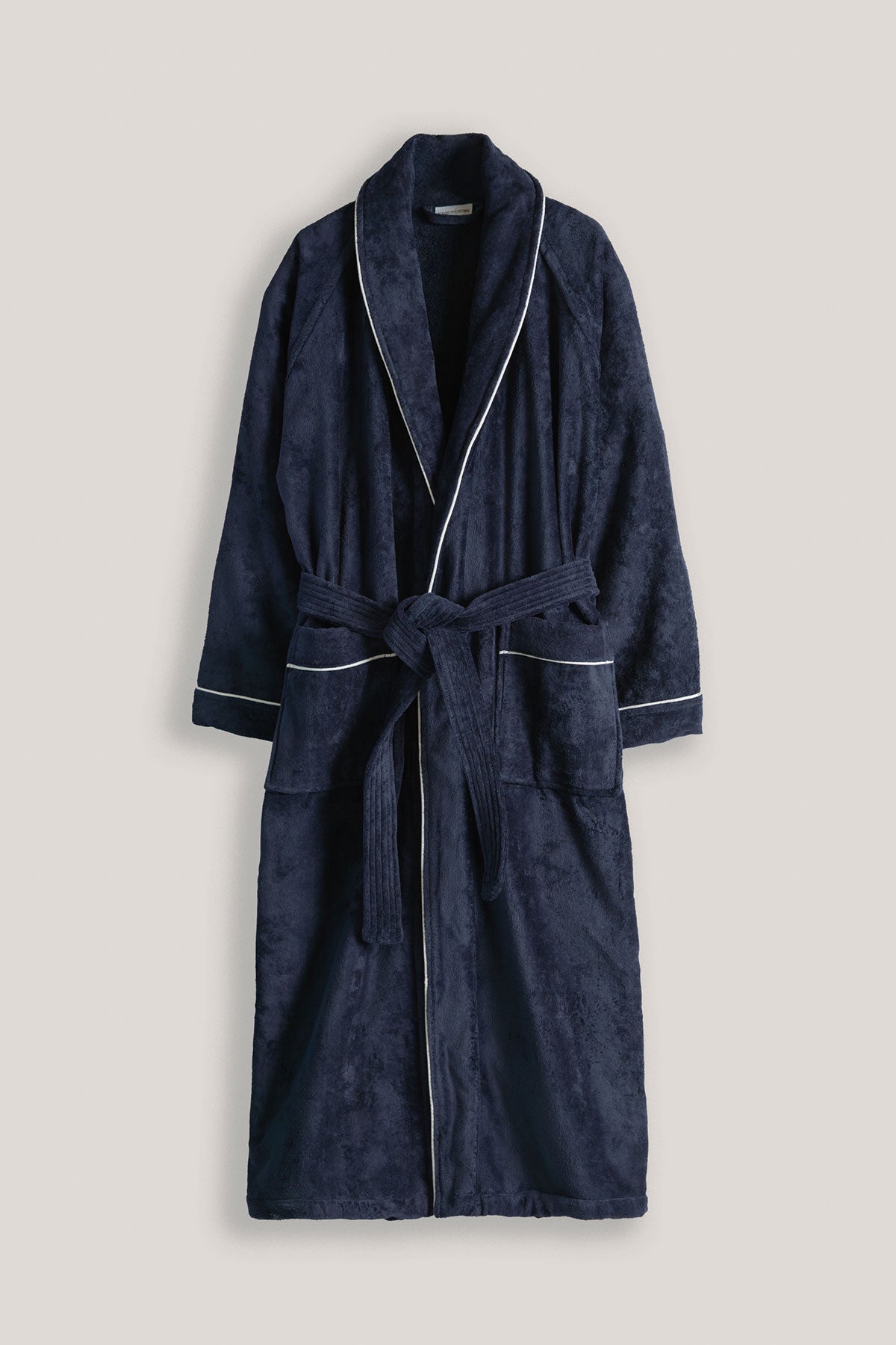 Blue Collared Bath Robe by Beaumont & Brown