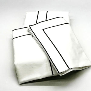 Forest Green Framed Pillowcases by Beaumont & Brown