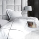 Grey Cross Border 400TC Duvet Cover from Beaumont & Brown