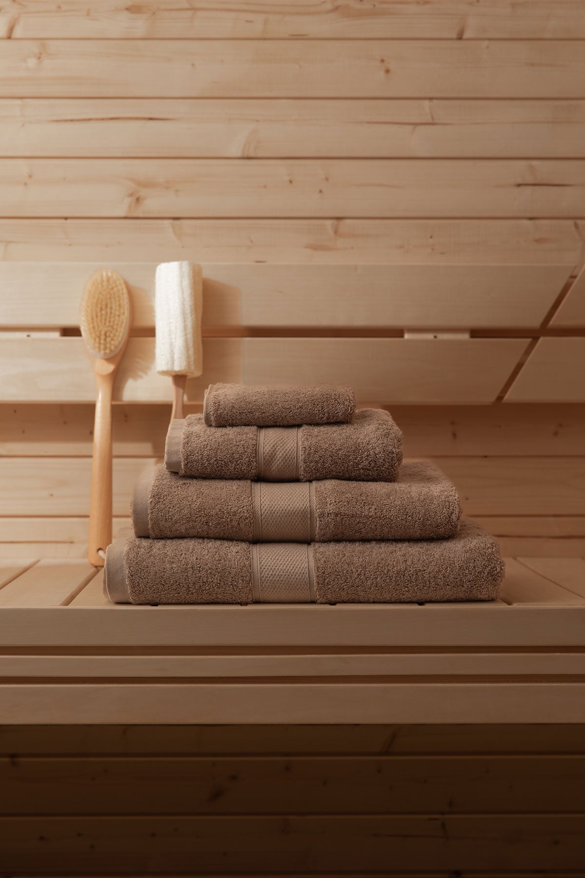 Latte 650GSM Towels by Beaumont & Brown