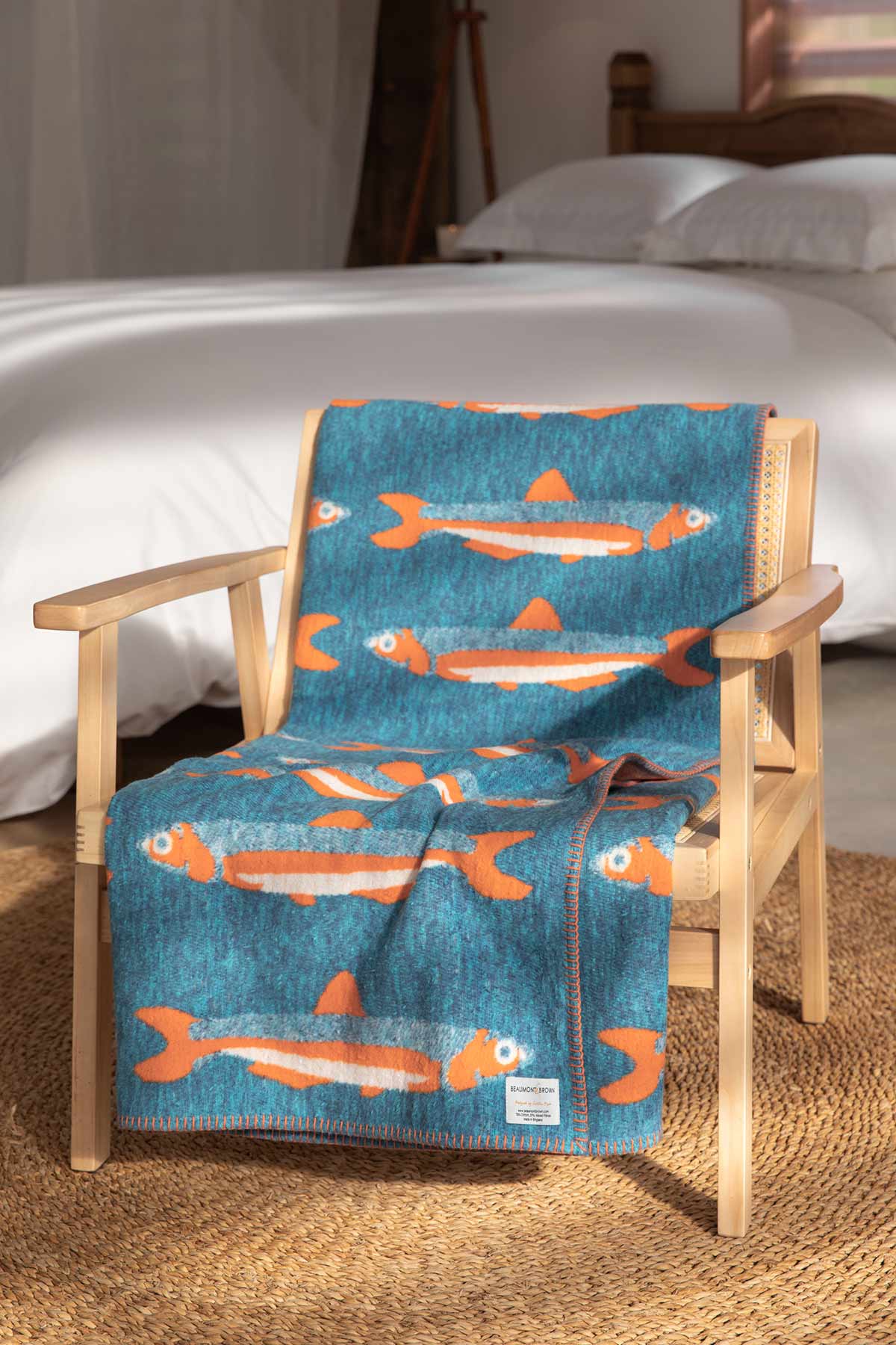 Orange Fish Design Blanket by Beaumont & Brown