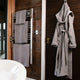 Silver Hooded Bath Robe from Beaumont & Brown