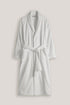 White Bath Robe - Collared