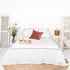 Red Border Duvet cover - 2 Row cord 400TC Bedding Set