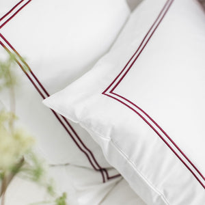 Red 2 Row Cord Bedding Set from Beaumont & Brown