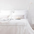 Silver 2 Row Cord 400TC Duvet Cover