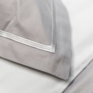Double Sided Silver White Corded 400TC Pillowcases