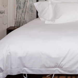 Luxury Plain White Duvet Cover by Beaumont & Brown